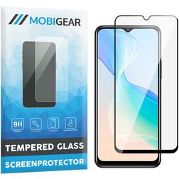 Mobigear Premium Vivo Y33s Tempered Glass Screen Protector - Case Friendly - Black