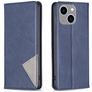 Mobigear Rhombus Slim iPhone 15 Plus Cover a libro - Blu