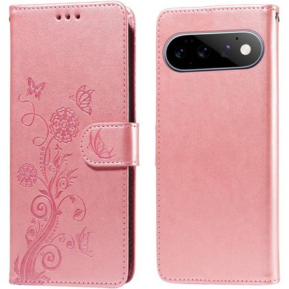 Mobigear Flowers Google Pixel 11 Funda tipo libro Cartera - Rosa