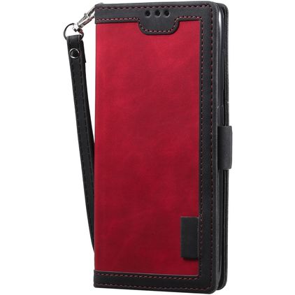 Mobigear Two Tone Huawei P40 Wallet case - Black / Red