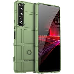 Mobigear Rugged Shield Sony Xperia 1 V Flexibilní TPU Zadní kryt odolný proti nárazům - Zelená