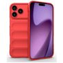 Mobigear Bumpy iPhone 18 Pro Max Fleksibel TPU Bagsidecover - Rød