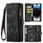 CaseMe 008 iPhone 14 Pro Max Funda tipo libro 2 en 1 con carcasa extraíble Cartera - Negro
