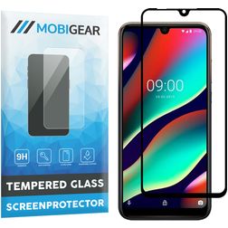Mobigear Premium Wiko View 3 Pro Tempered Glass Screen Protector - Case Friendly - Black