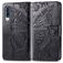 Mobigear Butterfly Samsung Galaxy A70 Wallet case - Black