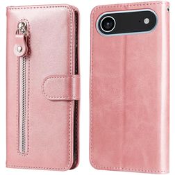 Mobigear Zipper iPhone Air Funda tipo libro Cartera - Oro rosa