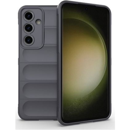 Mobigear Bumpy Samsung Galaxy S24 FE TPU flexível Capa traseira - Cinzento