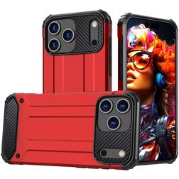 Mobigear Outdoor iPhone 17 Pro Max Fodral Hårdplast Skal Stötsäkert - Röd