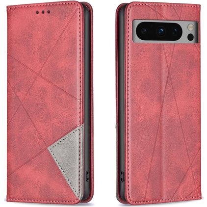 Mobigear Rhombus Slim Google Pixel 8 Pro Knížkové pouzdro - Červená