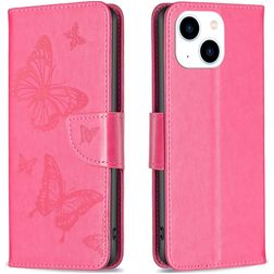 Mobigear Butterfly iPhone 15 Capa livro Carteira - Magenta