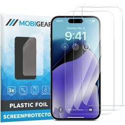 Mobigear iPhone 15 Plus Screen Protector Film - Case Friendly (3-Pack)