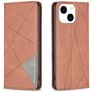 Mobigear Rhombus Slim iPhone 15 Pungetui - Brun
