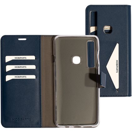 Mobiparts Classic Wallet Samsung Galaxy A9 (2018) Knížkové pouzdro Peněženka - Modrá