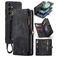 CaseMe 008 Samsung Galaxy S23 FE Capa livro 2 em 1 com capa traseira amovível Carteira - Preto