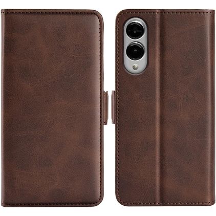 Mobigear Slim Magnet Samsung Galaxy S25 Edge Funda tipo libro Cartera - Marrón