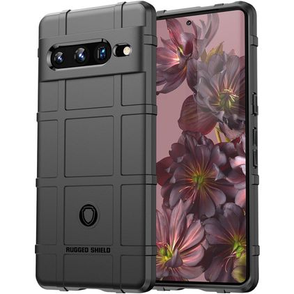 Mobigear Rugged Shield Google Pixel 7 Pro TPU flexible Carcasa Antigolpes - Negro