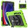 Mobigear SureGrip Xtreme Samsung Galaxy Tab S9 Pouzdro Plast / Silikon Zadní kryt + Držák na stylus + Ramenní popruh + Stojánek - Zelená