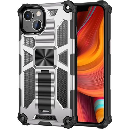 Mobigear Armor Stand iPhone 13 Pro Max Hard Case Back cover Shockproof with Stand - Silver