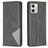 Mobigear Rhombus Slim Motorola Moto G54 Plånboksfodral - Svart