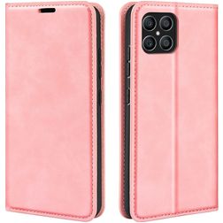 Mobigear Retro Slim HONOR X8 Lompakkokotelo + Setelitasku - Vaaleanpunainen