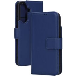 Mobiparts Samsung Galaxy A36 Äkta läder Plånboksfodral med sedelfack - Blå