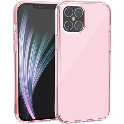 Mobigear Crystal iPhone 12 Plástico rígido Capa traseira - Rosa