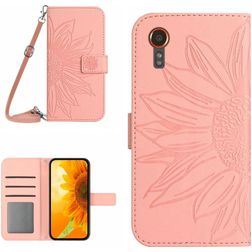 Mobigear Sunflower Samsung Galaxy Xcover 7 Plånboksfodral med sedelfack - Rosa
