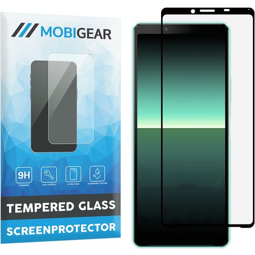 Mobigear Premium Sony Xperia 10 II Tempered Glass Screen Protector - Case Friendly - Black
