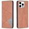 Mobigear Rhombus Slim iPhone 16 Pro Capa livro - Castanho