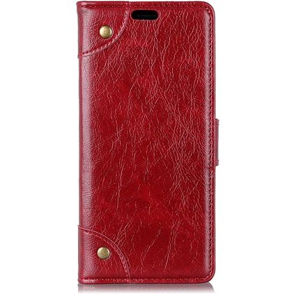 Mobigear Ranch Motorola One Power Wallet case - Burgundy