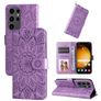 Mobigear Sunflower Samsung Galaxy S24 Ultra Cover a libro portafoglio - Viola