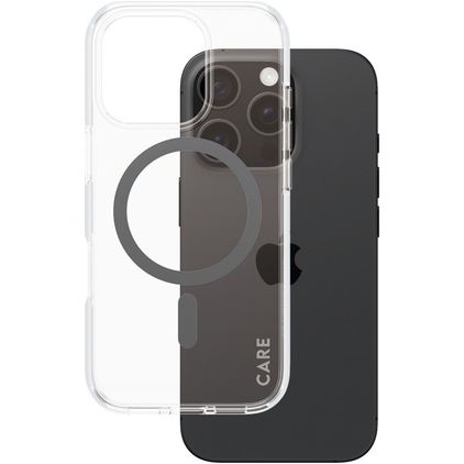 CARE by PanzerGlass Urban Combat iPhone 16 Pro MagSafe Hard Case Back cover - Clear / Black