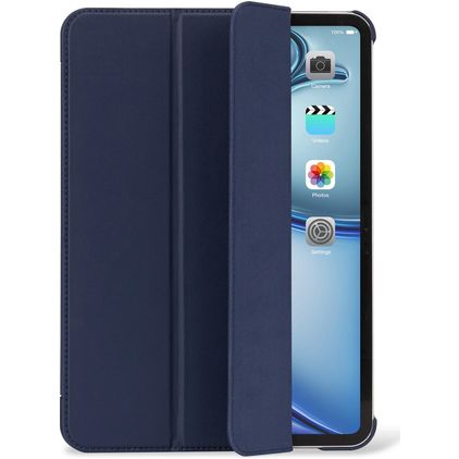Decoded Textured Slim iPad Air 13 tommer (2024) Fleksibel Silikone Pungetui - Navy Peony