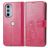 Mobigear Clover Motorola Edge 30 Pro Capa livro Carteira - Magenta