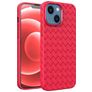 Mobigear Woven iPhone 14 Plus Flexible TPU Back cover - Red