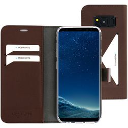 Mobiparts Classic Wallet Samsung Galaxy S8 Pungetui med Seddelrum - Brun