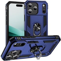 Mobigear Armor Ring iPhone 17 Pro Hardcase Back cover Antiurto con anello - Blu