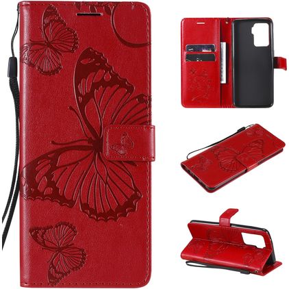 Mobigear Butterfly OPPO A94 5G Funda tipo libro Cartera - Rojo