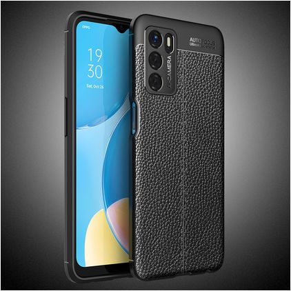 Mobigear Luxury OPPO A54s TPU flexible Carcasa - Negro