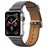 Mobigear Roma Läder Apple Watch Armband Spänne - 49/46/45/44 mm - Grå