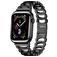 Mobigear Vienna Correa Acero inoxidable Cierre de mariposa para Apple Watch - 49/46/45/44 mm - Negro