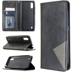 Mobigear Rhombus Slim Samsung Galaxy A01 Pungetui - Sort