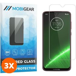 Mobigear Motorola Moto G7 Plus Cristal templado Protector de pantalla - Compatible con fundas (pack de 3)