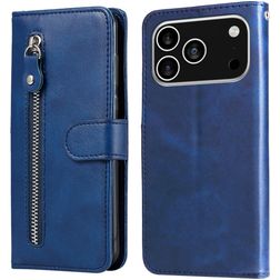Mobigear Zipper iPhone 18 Pro Funda tipo libro Cartera - Azul