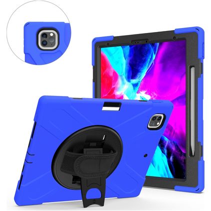 Mobigear SureGrip XGuard iPad Air 13 polegadas (2026) Capa Plástico rígido / Silicone Capa traseira + Suporte para caneta stylus + Alça de ombro + Suporte - Azul