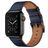 Mobigear Firenze Aito nahka Apple Watch Ranneke Solki - 49/46/45/44 mm - Tummansininen