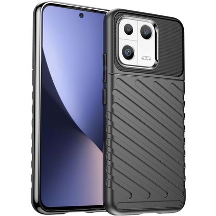 Mobigear Groove Xiaomi 13 Flexibilní TPU Zadní kryt - Černá