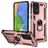 Mobigear Armor Ring Samsung Galaxy A73 Plástico rígido Capa traseira Antichoque com anel - Rosa dourado