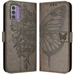 Mobigear Butterfly Nokia G42 Pungetui med Seddelrum - Grå