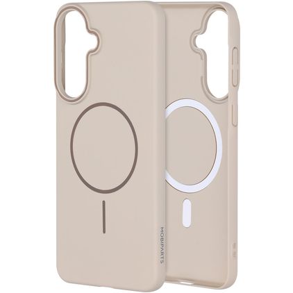 Mobiparts Slim Line Samsung Galaxy A57 MagSafe Hard Case Back cover - Off White